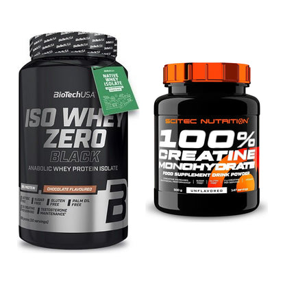 Muskelaufbau-Set: BioTech Iso Whey Zero + Scitec Creatine – alle enthaltenen Artikel