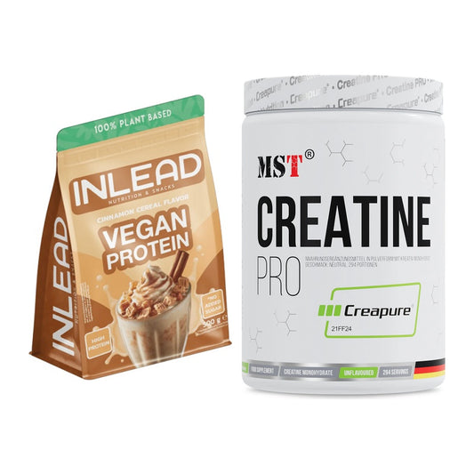 Muskelaufbau-Set: INLEAD Vegan Protein + MST Creatin Pro CREAPURE – alle enthaltenen Artikel