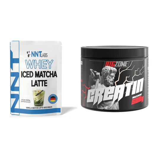 Muskelaufbau-Set: NNT Whey ICED MATCHA LATTE + Big Zone Creatin – alle enthaltenen Artikel