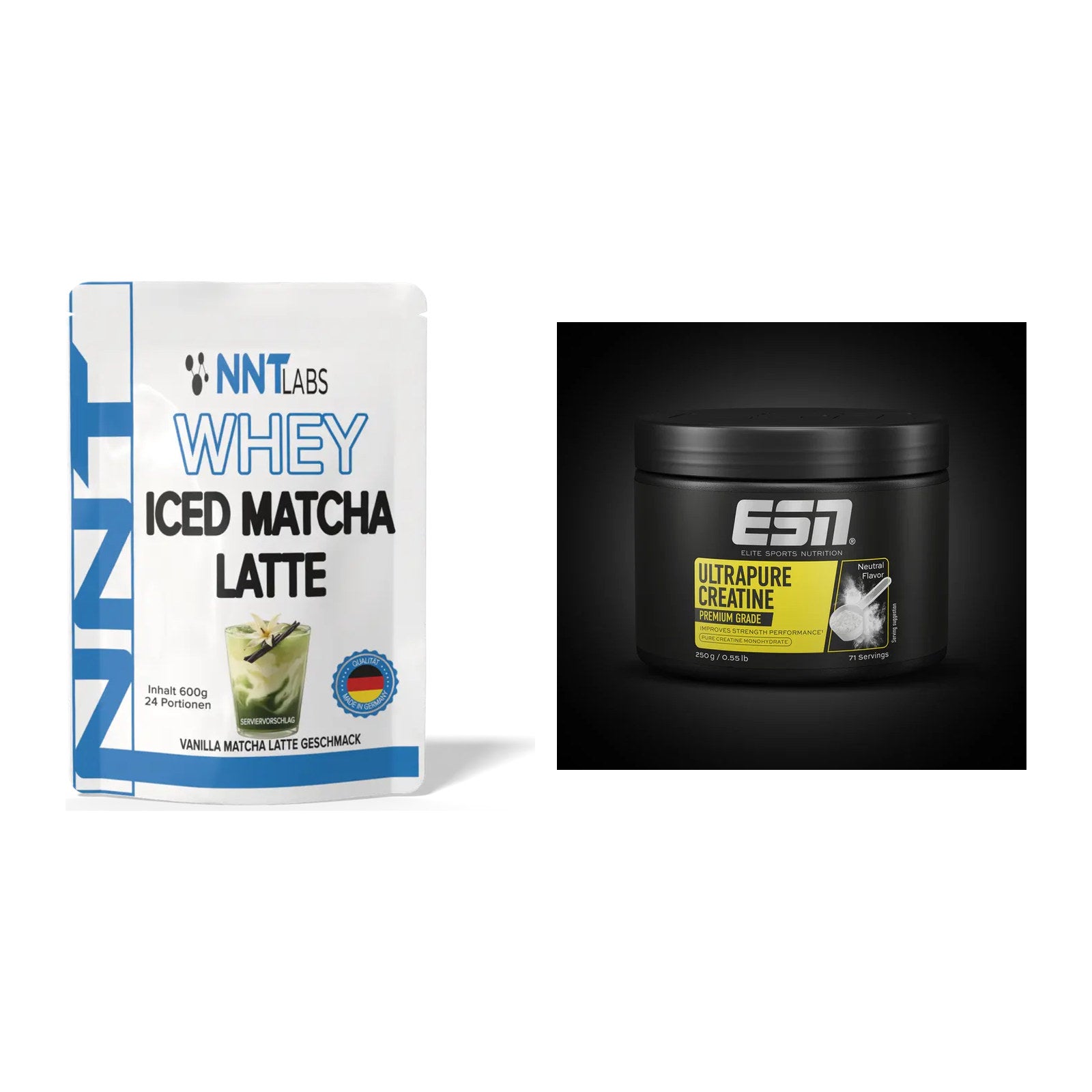Muskelaufbau-Set: NNT Whey ICED MATCHA + ESN Ultrapure Creatine – alle enthaltenen Artikel
