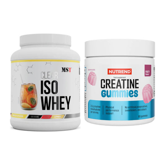 Muskelaufbau-Set: MST Iso Clear + Nutrend Creatine Gummies Fruity – alle enthaltenen Artikel