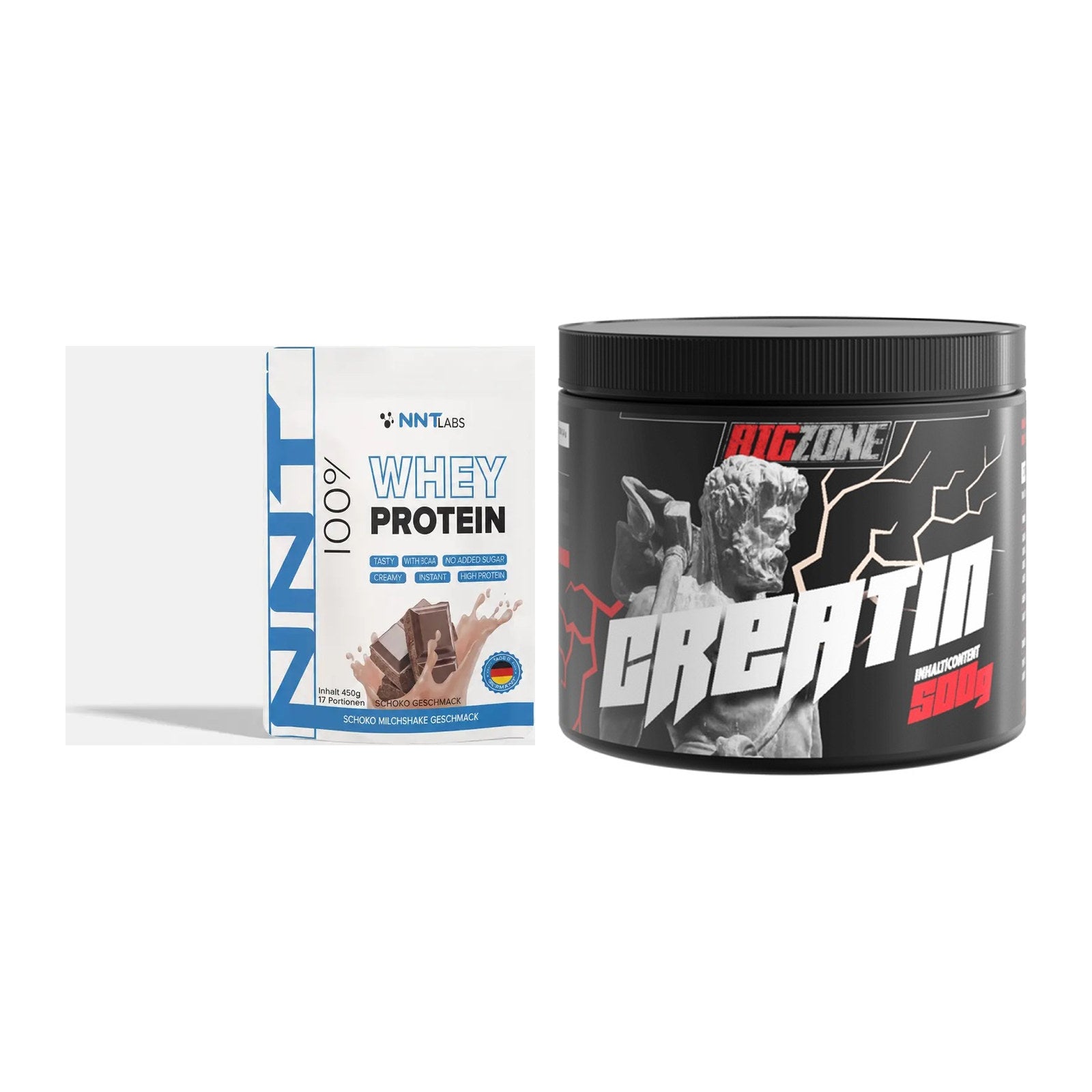 Muskelaufbau-Set: NNT Whey + Big Zone Creatin – alle enthaltenen Artikel