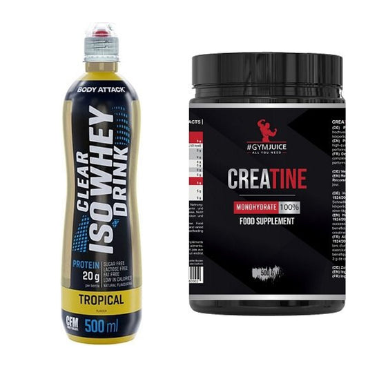 Muskelaufbau-Set: Body Attack Clear Iso + #GYMJUICE Creatine – alle enthaltenen Artikel