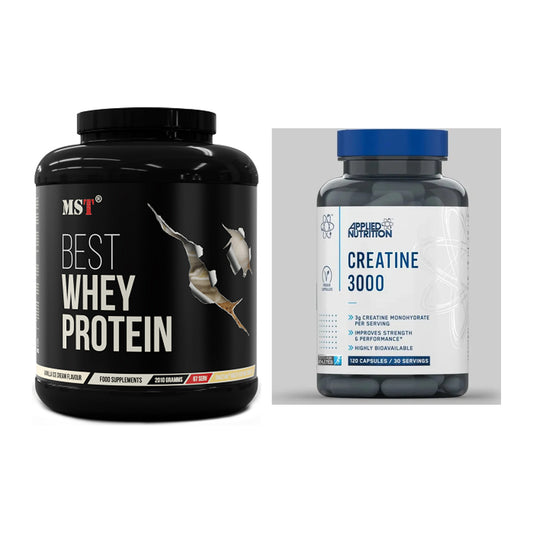 Muskelaufbau-Set: MST Best Whey Protein + Applied Nutrition – alle enthaltenen Artikel