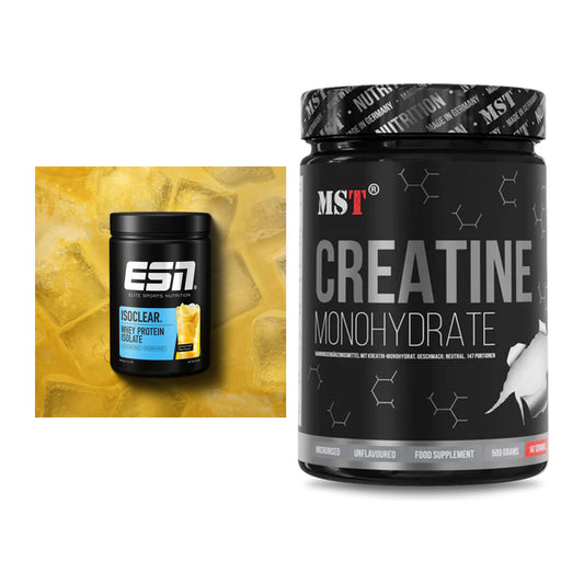 Muskelaufbau-Set: ESN ISOCLEAR Whey Isolate + MST Creatin Monohydrate – alle enthaltenen Artikel