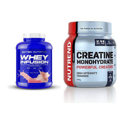 Muskelaufbau-Set: Scitec Whey Infusion + Nutrend Creatine – alle enthaltenen Artikel