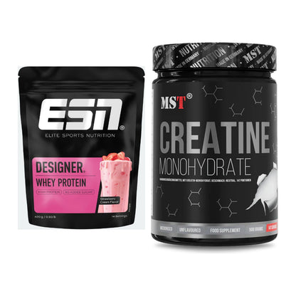 Muskelaufbau-Set: ESN Designer Whey + MST Creatin Monohydrate – alle enthaltenen Artikel