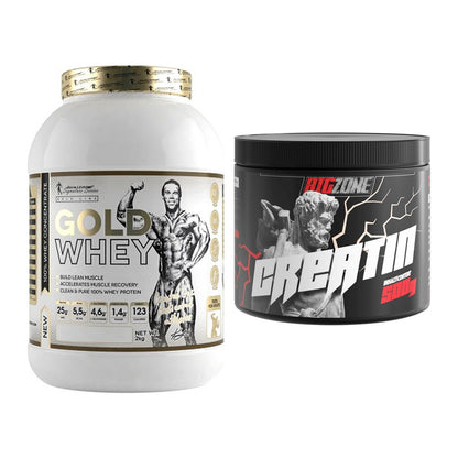 Muskelaufbau-Set: Kevin Levrone Gold Whey + Big Zone Creatin – alle enthaltenen Artikel
