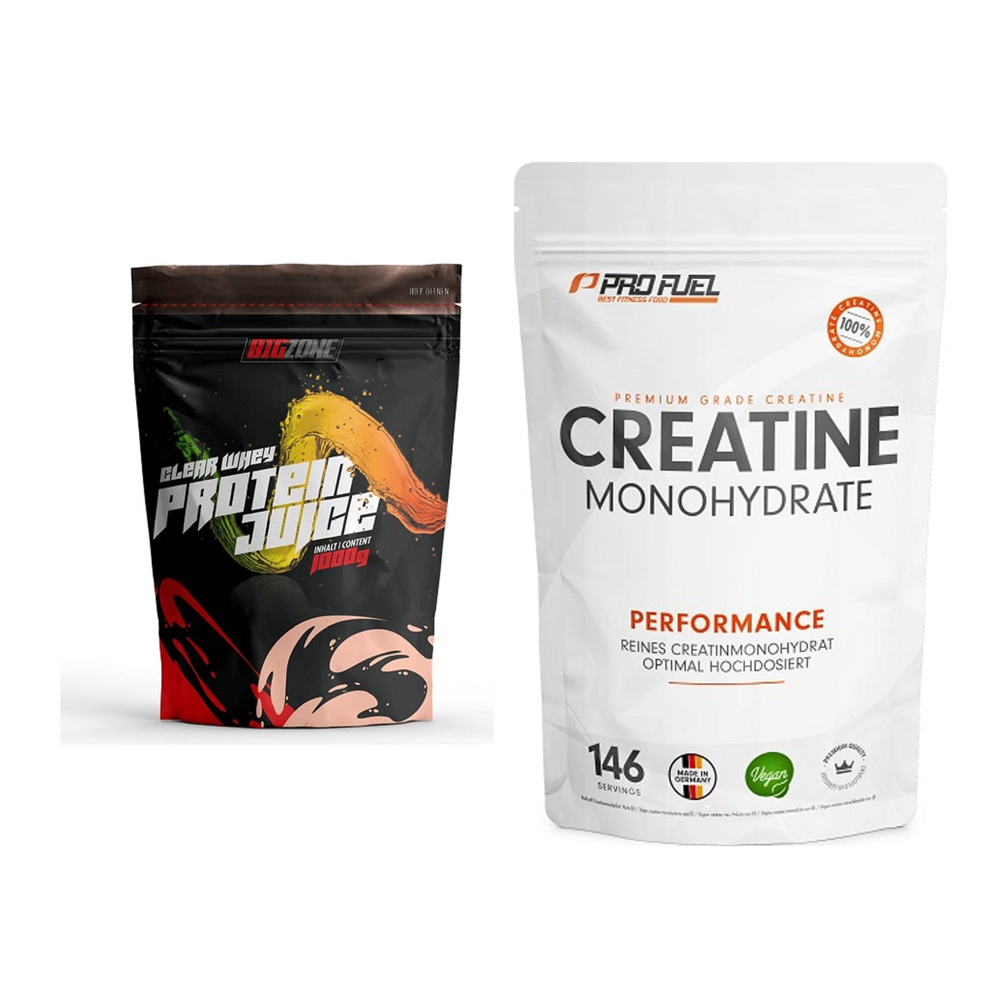 Muskelaufbau-Set: Big Zone Clear Whey + ProFuel Creatine – alle enthaltenen Artikel