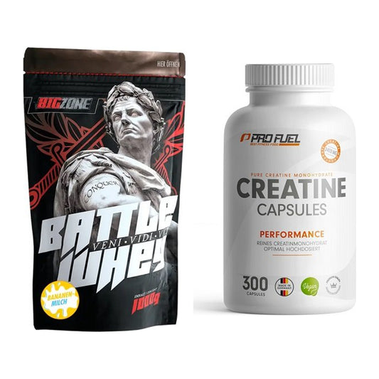 Muskelaufbau-Set: Big Zone Battle Whey + ProFuel Creatine – alle enthaltenen Artikel