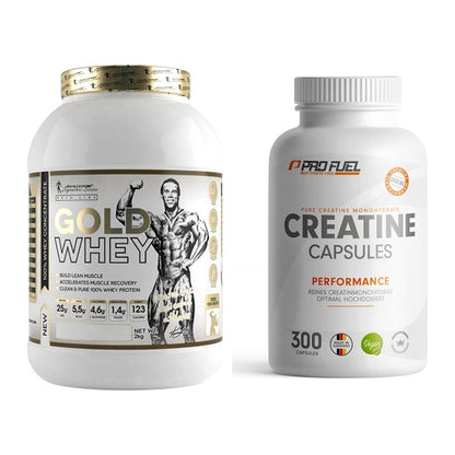 Muskelaufbau-Set: Kevin Levrone Gold Whey + ProFuel Creatine – alle enthaltenen Artikel
