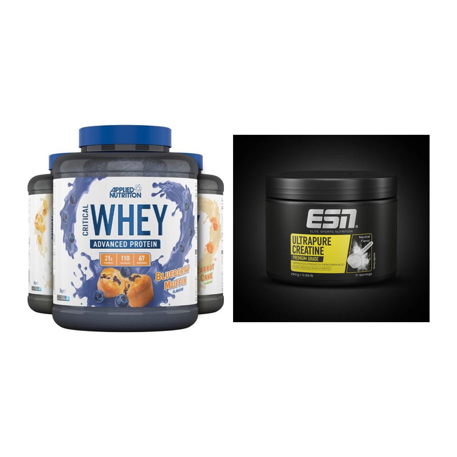 Muskelaufbau-Set: Applied Nutrition + ESN Ultrapure Creatine – alle enthaltenen Artikel
