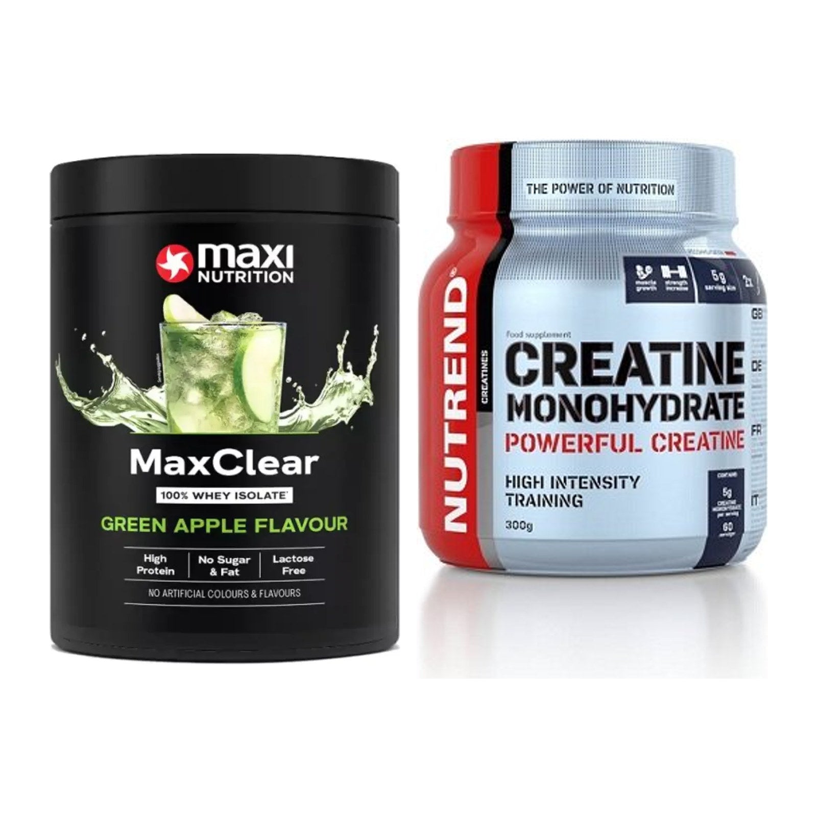 Muskelaufbau-Set: MaxiNutrition MaxClear + Nutrend Creatine – alle enthaltenen Artikel
