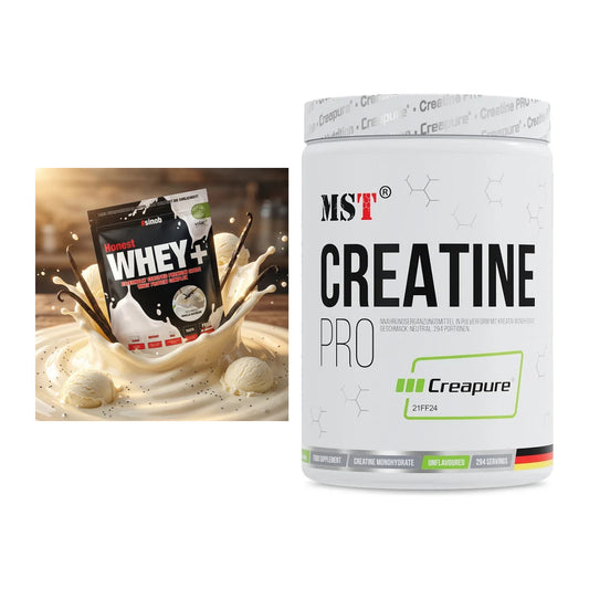 Muskelaufbau-Set: Sinob Honest Whey+ + MST Creatin Pro CREAPURE – alle enthaltenen Artikel
