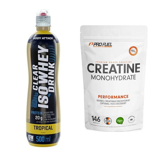 Muskelaufbau-Set: Body Attack Clear Iso + ProFuel Creatine – alle enthaltenen Artikel
