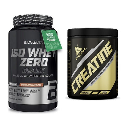 Muskelaufbau-Set: BioTech Iso Whey Zero Black + Peak Creatin Powder – alle enthaltenen Artikel