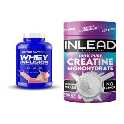 Muskelaufbau-Set: Scitec Whey Infusion + INLEAD Creatine – alle enthaltenen Artikel