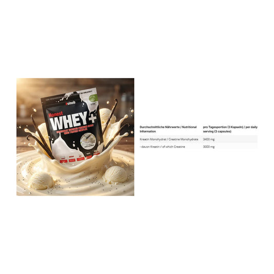 Muskelaufbau-Set: Sinob Honest Whey+ + INLEAD Creatine Monohydrate – alle enthaltenen Artikel