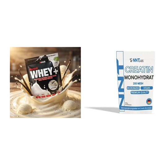 Muskelaufbau-Set: Sinob Honest Whey+ + NNT Creatin Monohydrat – alle enthaltenen Artikel