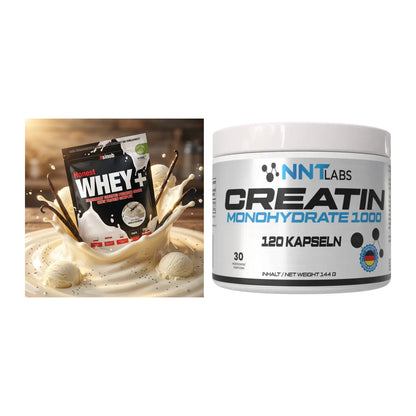 Muskelaufbau-Set: Sinob Honest Whey+ + NNT Creatin 1000 mg – alle enthaltenen Artikel