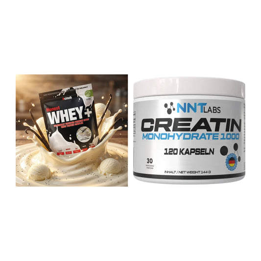 Muskelaufbau-Set: Sinob Honest Whey+ + NNT Creatin 1000 mg – alle enthaltenen Artikel