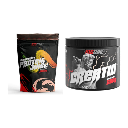 Muskelaufbau-Set: Big Zone Clear Whey Protein Juice + Big Zone Creatin – alle enthaltenen Artikel