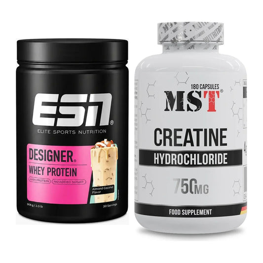 Muskelaufbau-Set: ESN Designer Whey + MST Creatine HCL – alle enthaltenen Artikel