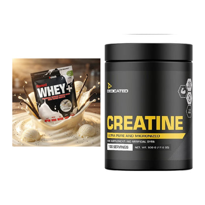 Muskelaufbau-Set: Sinob Honest Whey+ + Dedicated Creatine – alle enthaltenen Artikel