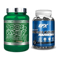 Muskelaufbau-Set: Scitec Whey Isolate + EFX Kre-Alkalyn Hardcore – alle enthaltenen Artikel