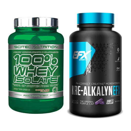 Muskelaufbau-Set: Scitec Whey Isolate + EFX Kre-Alkalyn – alle enthaltenen Artikel