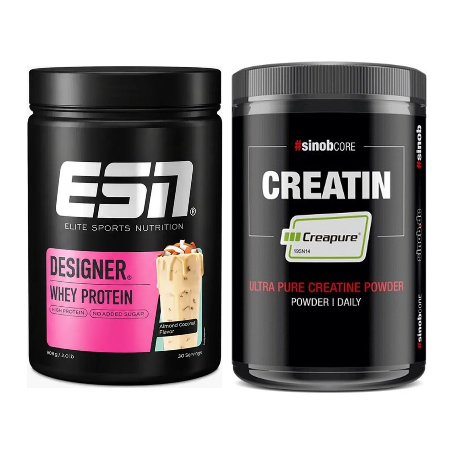 Muskelaufbau-Set: ESN Designer Whey + Sinob Creatin CREAPURE – alle enthaltenen Artikel