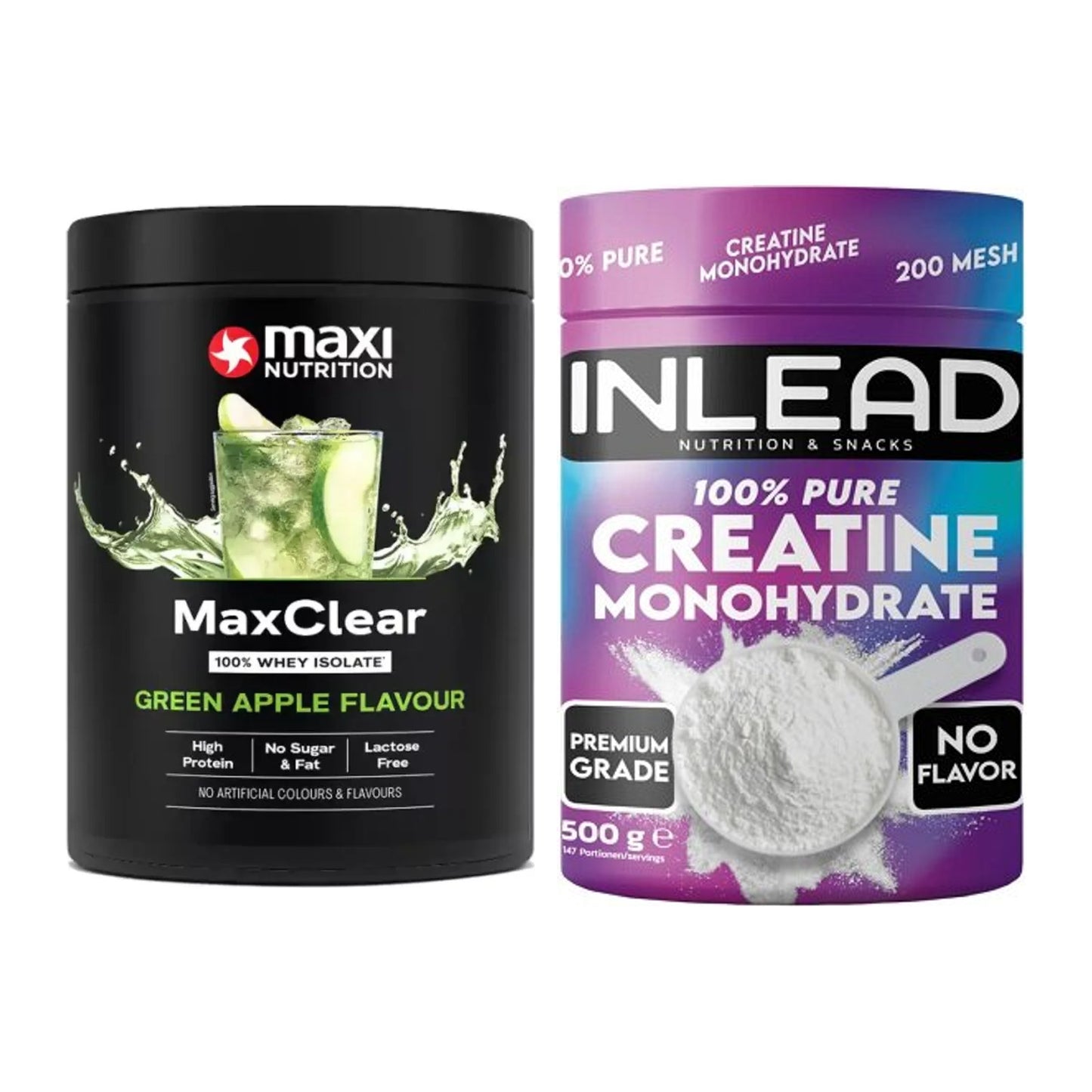 Muskelaufbau-Set: MaxiNutrition MaxClear + INLEAD Creatine – alle enthaltenen Artikel