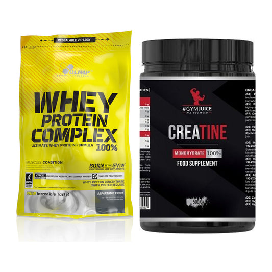 Muskelaufbau-Set: Olimp Whey Protein + #GYMJUICE Creatine – alle enthaltenen Artikel