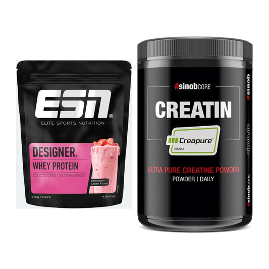 Muskelaufbau-Set: ESN Designer Whey + Sinob Creatin CREAPURE – alle enthaltenen Artikel