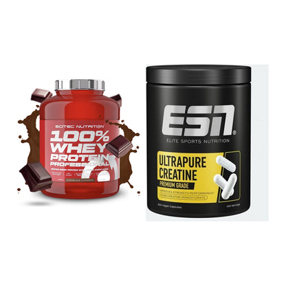 Muskelaufbau-Set: Scitec 100% Whey + ESN Ultrapure Creatine – alle enthaltenen Artikel