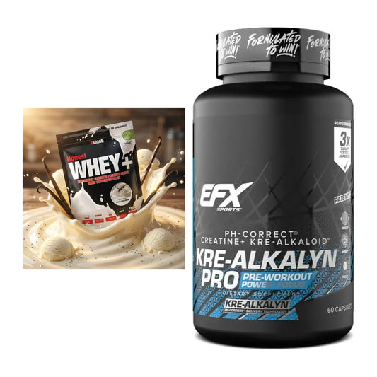 Muskelaufbau-Set: Sinob Honest Whey+ + EFX Kre-Alkalyn PRO – alle enthaltenen Artikel