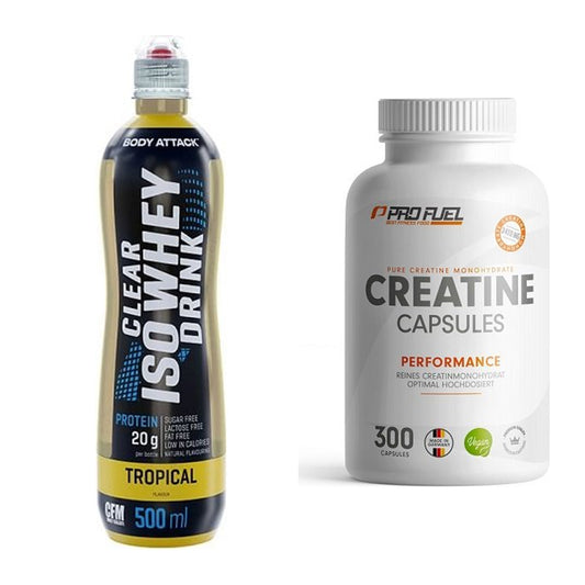 Muskelaufbau-Set: Body Attack Clear Iso + ProFuel Creatine – alle enthaltenen Artikel