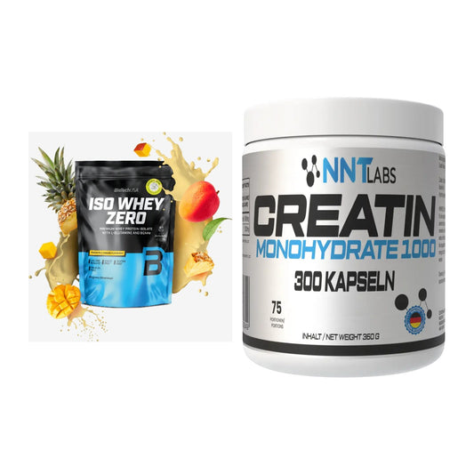 Muskelaufbau-Set: BioTech Iso Whey Zero + NNT Creatin 1000 mg – alle enthaltenen Artikel