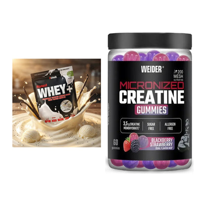 Muskelaufbau-Set: Sinob Honest Whey+ + Weider Micronized – alle enthaltenen Artikel