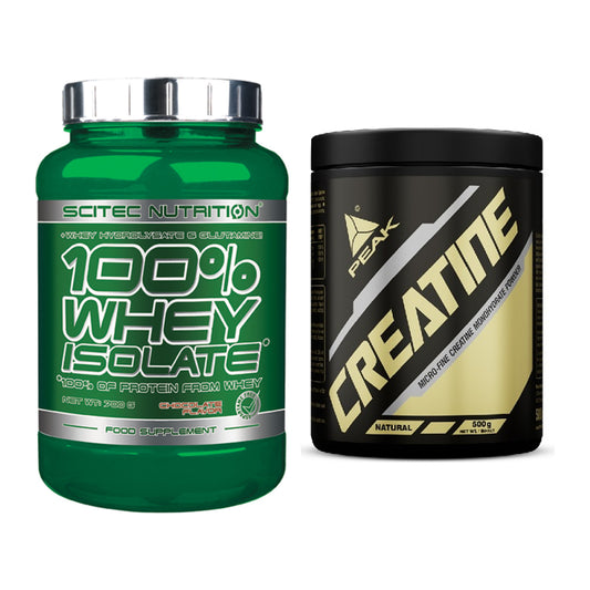 Muskelaufbau-Set: Scitec Whey Isolate + Peak Creatin Powder – alle enthaltenen Artikel