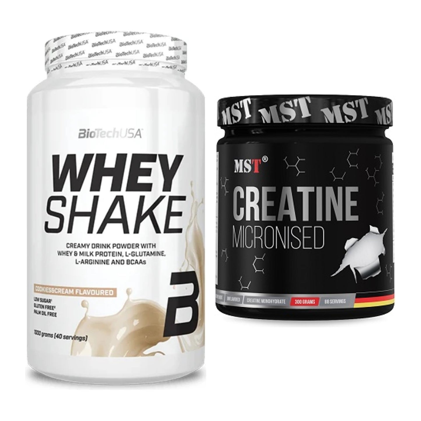 Muskelaufbau-Set: BioTech Whey Shake + MST Creatin Monohydrate – alle enthaltenen Artikel