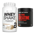 Muskelaufbau-Set: BioTech Whey Shake + Body Attack 100% Pure Creatine – alle enthaltenen Artikel