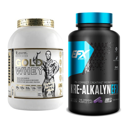 Muskelaufbau-Set: Kevin Levrone Gold Whey + EFX Kre-Alkalyn – alle enthaltenen Artikel