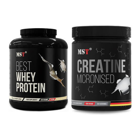 MST Muskelaufbau-Set: Best Whey Protein + Creatin Monohydrate – alle enthaltenen Artikel