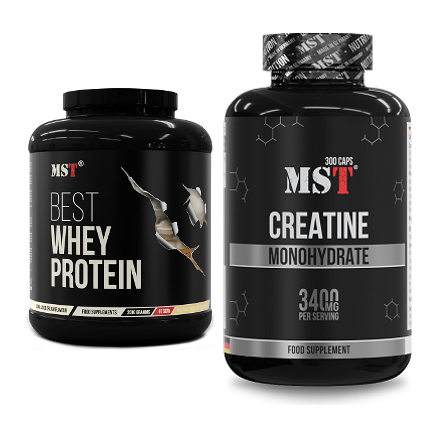Muskelaufbau-Set: MST Best Whey Protein + MST Creatine Monohydrate – alle enthaltenen Artikel