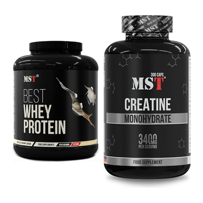 Muskelaufbau-Set: MST Best Whey Protein + MST Creatine Monohydrate – alle enthaltenen Artikel