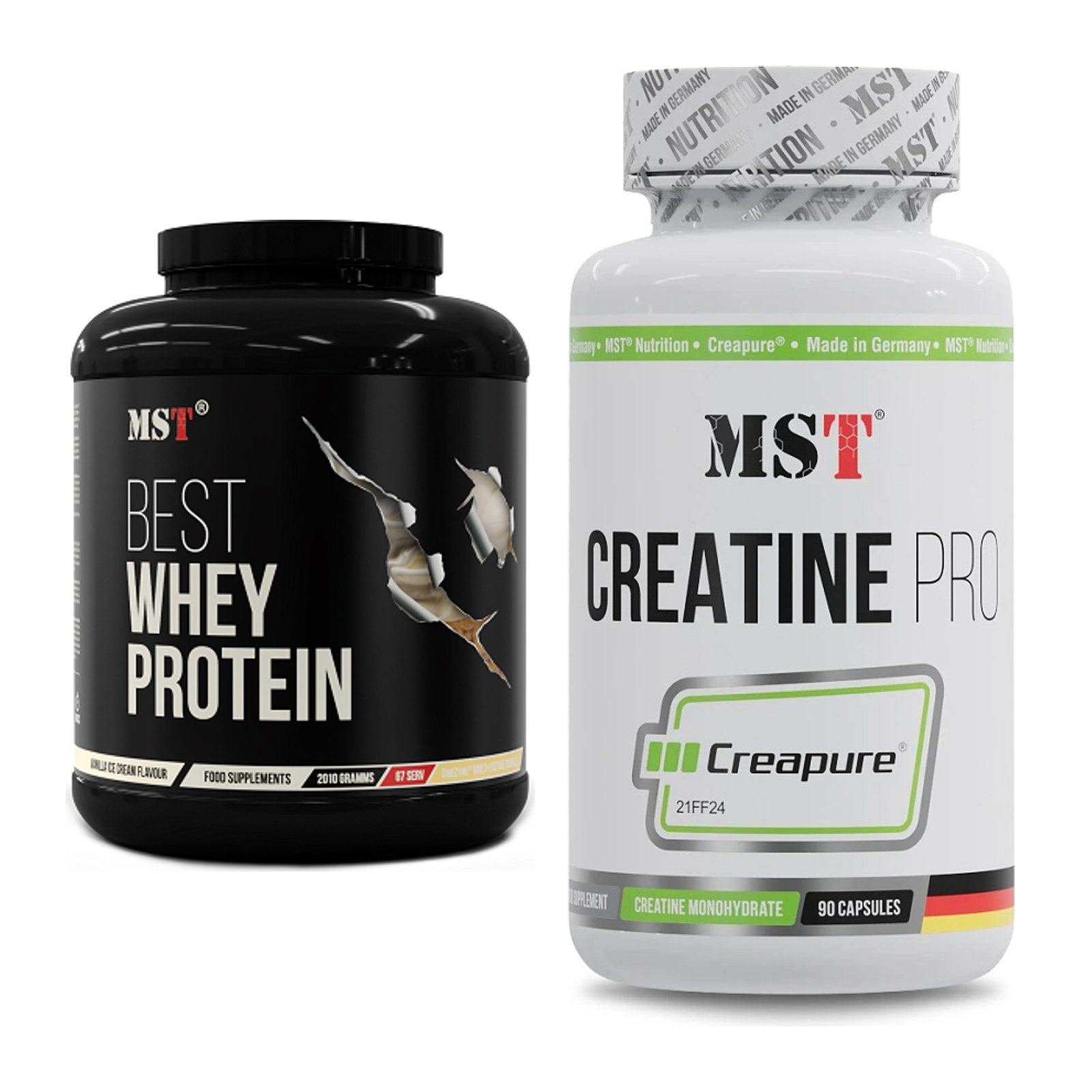 Muskelaufbau-Set: MST Best Whey Protein + MST Creatine Pro CREAPURE – alle enthaltenen Artikel