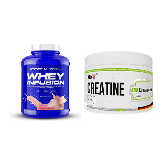 Muskelaufbau-Set: Scitec Whey Infusion + MST Creatin Pro CREAPURE – alle enthaltenen Artikel