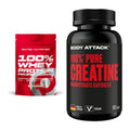 Muskelaufbau-Set: Scitec 100% Whey Protein + Body Attack 100% Pure – alle enthaltenen Artikel