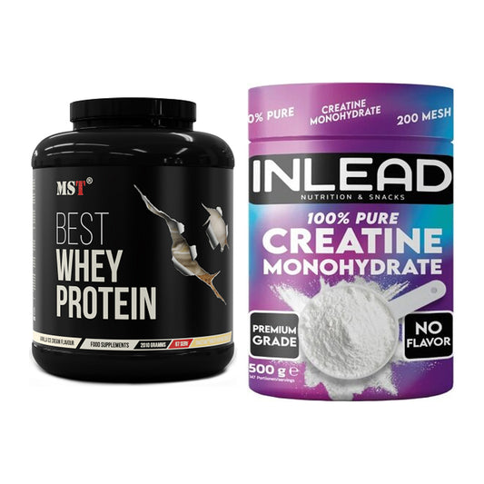 Muskelaufbau-Set: MST Best Whey Protein + INLEAD Creatine – alle enthaltenen Artikel